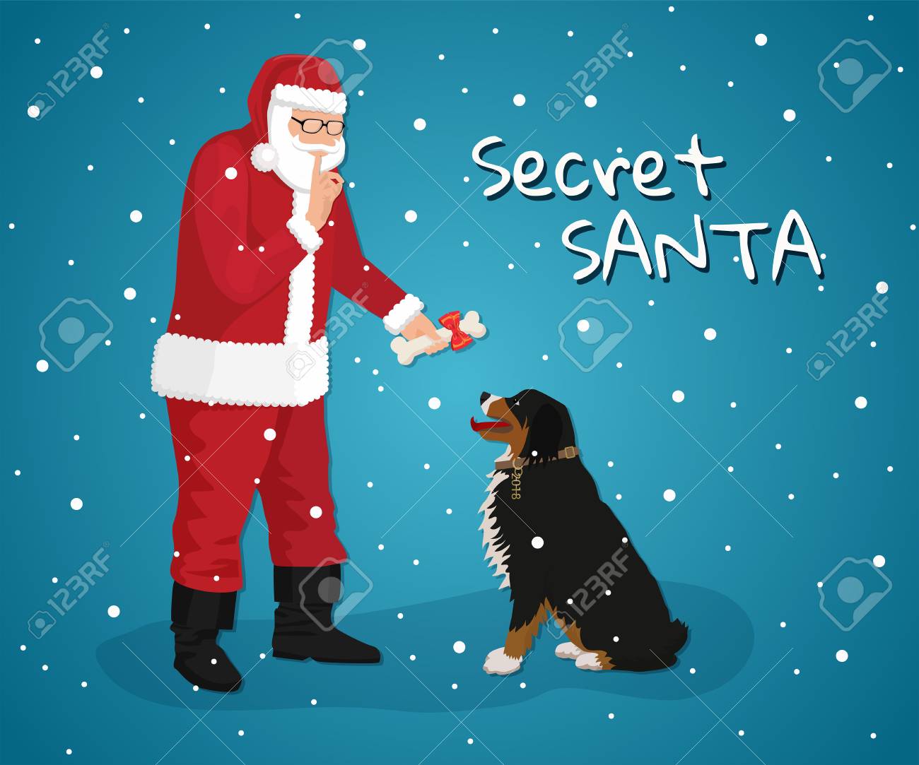 Secret Santa Year Of The Dog Royalty Free Cliparts Vectors And Stock Illustration Image 90939662