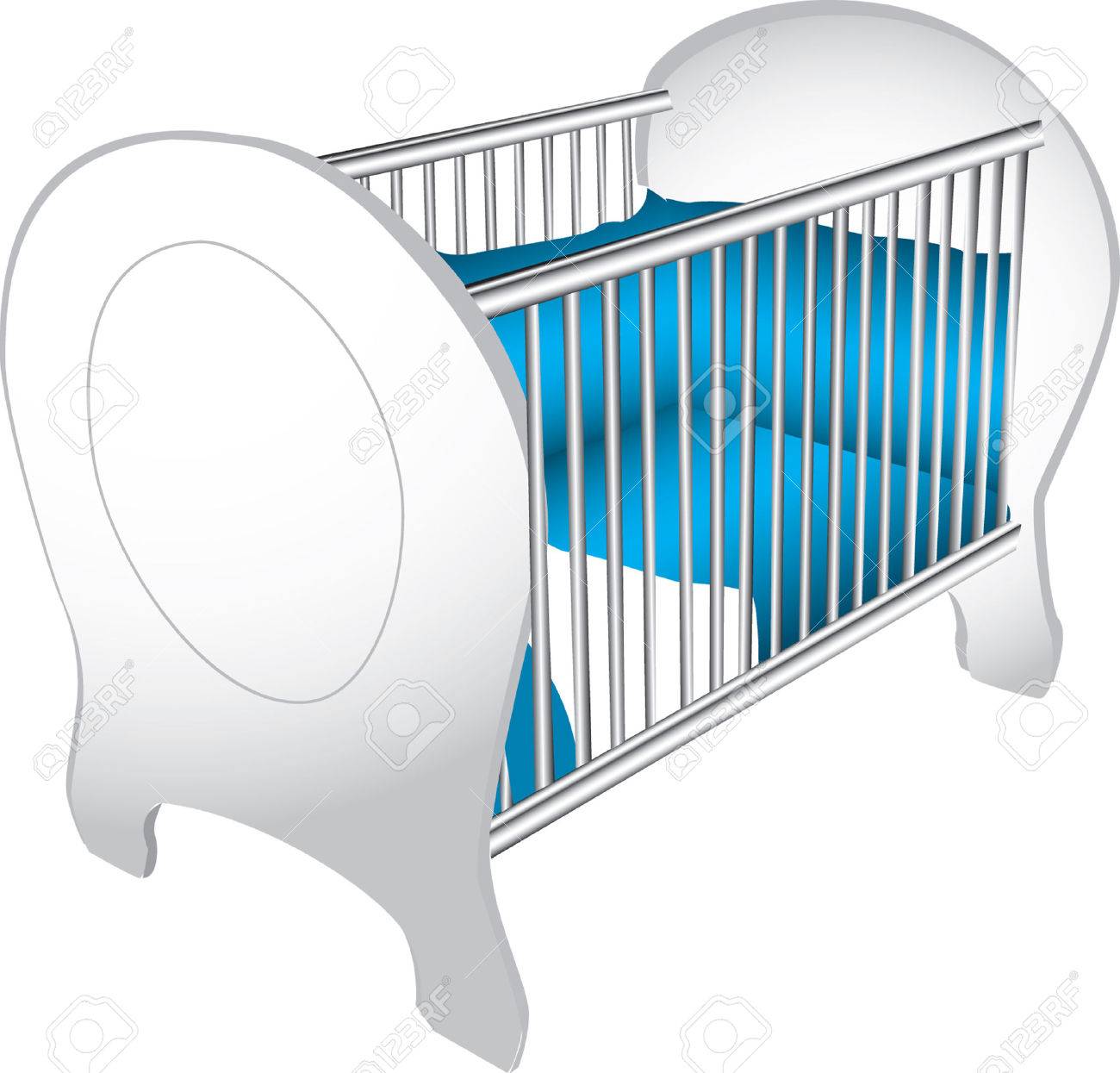 baby crib blue