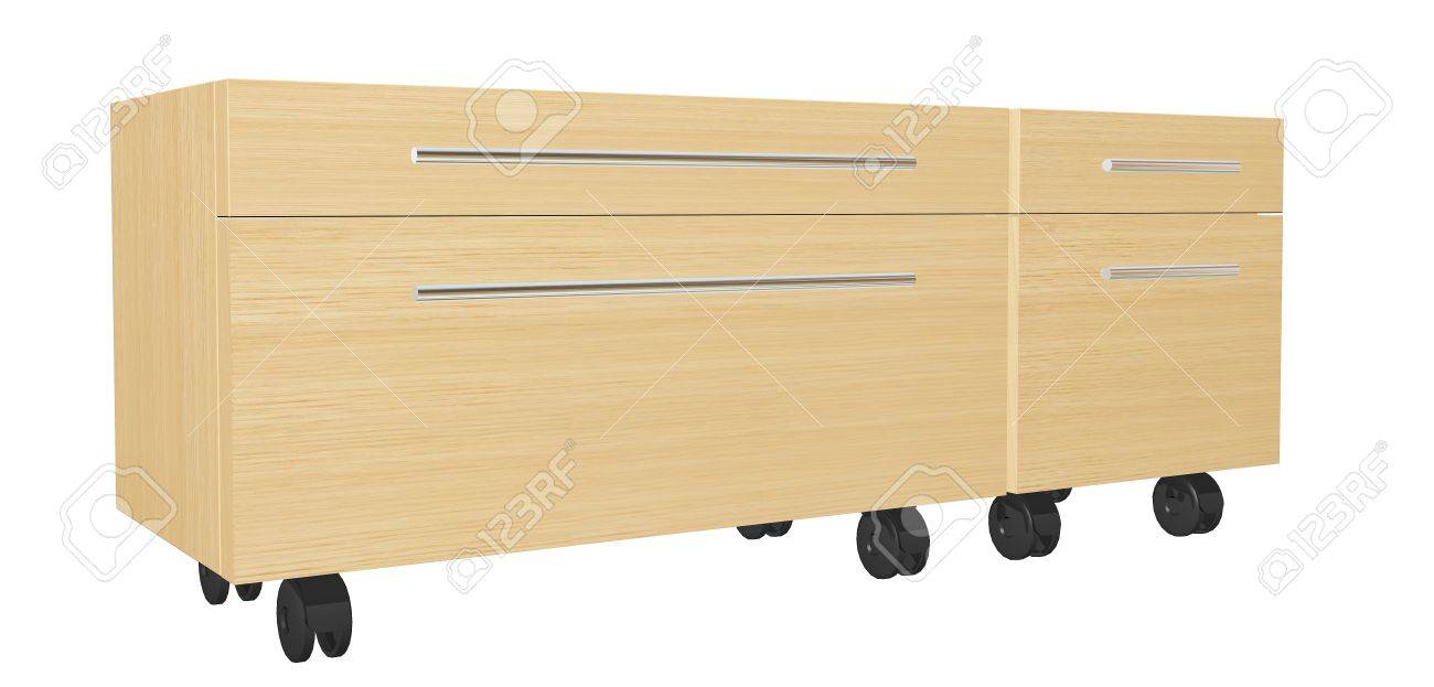Comò Camera Da Letto Con Cassetti, Su Ruote, Isolato Su Uno Sfondo ... Comò Camera Da Letto Con Cassetti, Su Ruote, Isolato Su Uno Sfondo ...