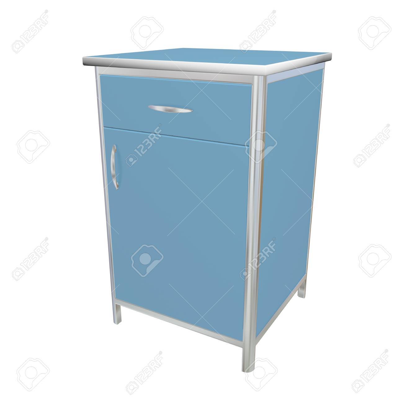 Bleu Et Blanc Armoire D\'alimentation En Métal Médicale, Illustration ... Bleu Et Blanc Armoire D\'alimentation En Métal Médicale, Illustration ...