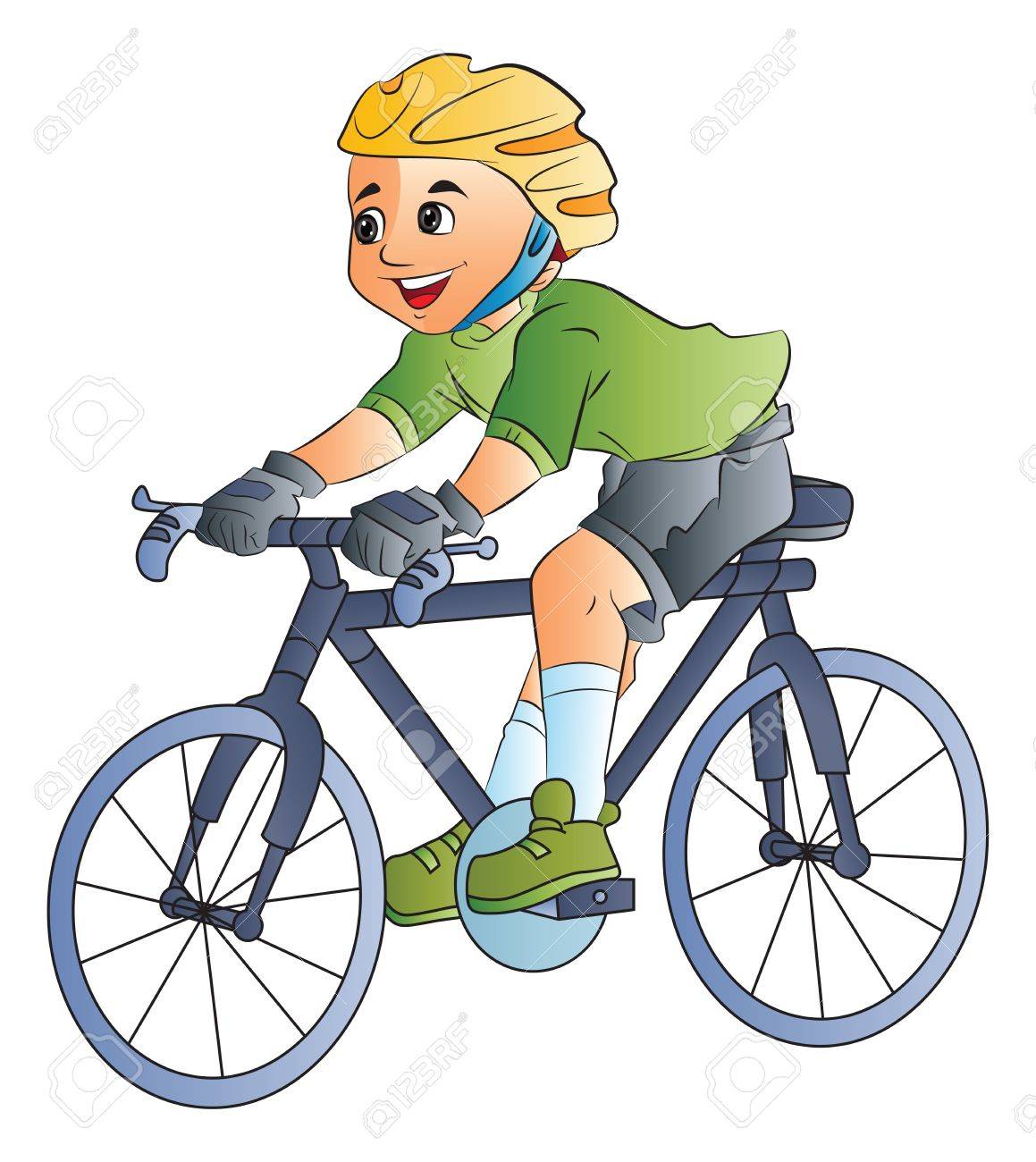 自転車に乗る少年ベクトル イラスト のイラスト素材 ベクタ Image