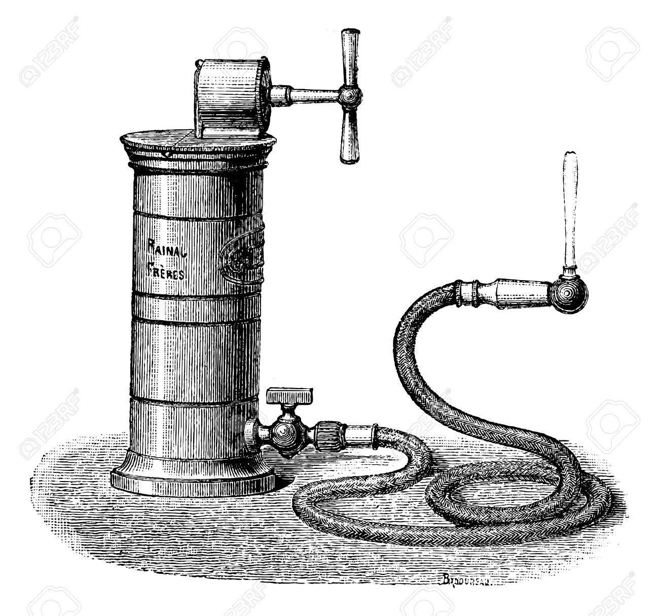 博士 Aiguisier 傷イルリガートル ビンテージ図を刻まれています 博士 Labarthe 15年によって通常医学辞書 のイラスト素材 ベクタ Image