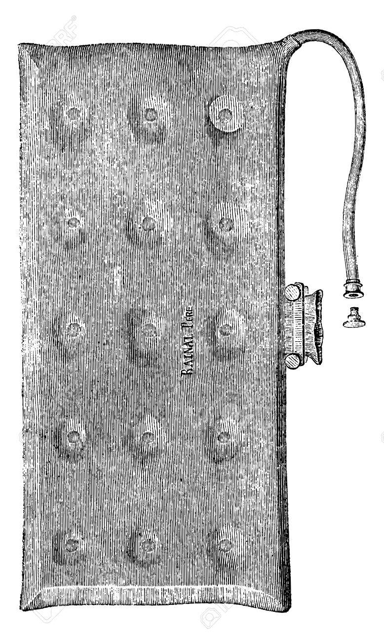 静水圧ゴム製マットレス ヴィンテージの図を刻まれています いつも使っている薬辞典 Paul Labarthe 15 のイラスト素材 ベクタ Image