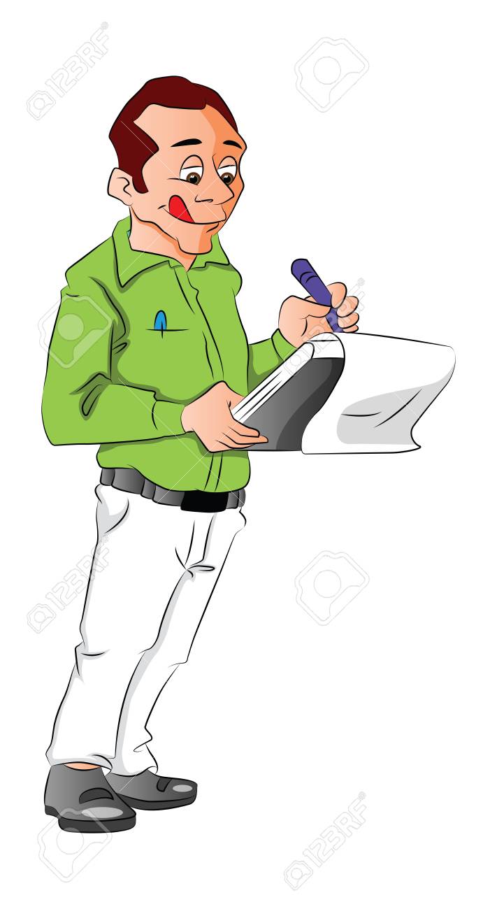 本を書く人のベクトル イラスト のイラスト素材 ベクタ Image