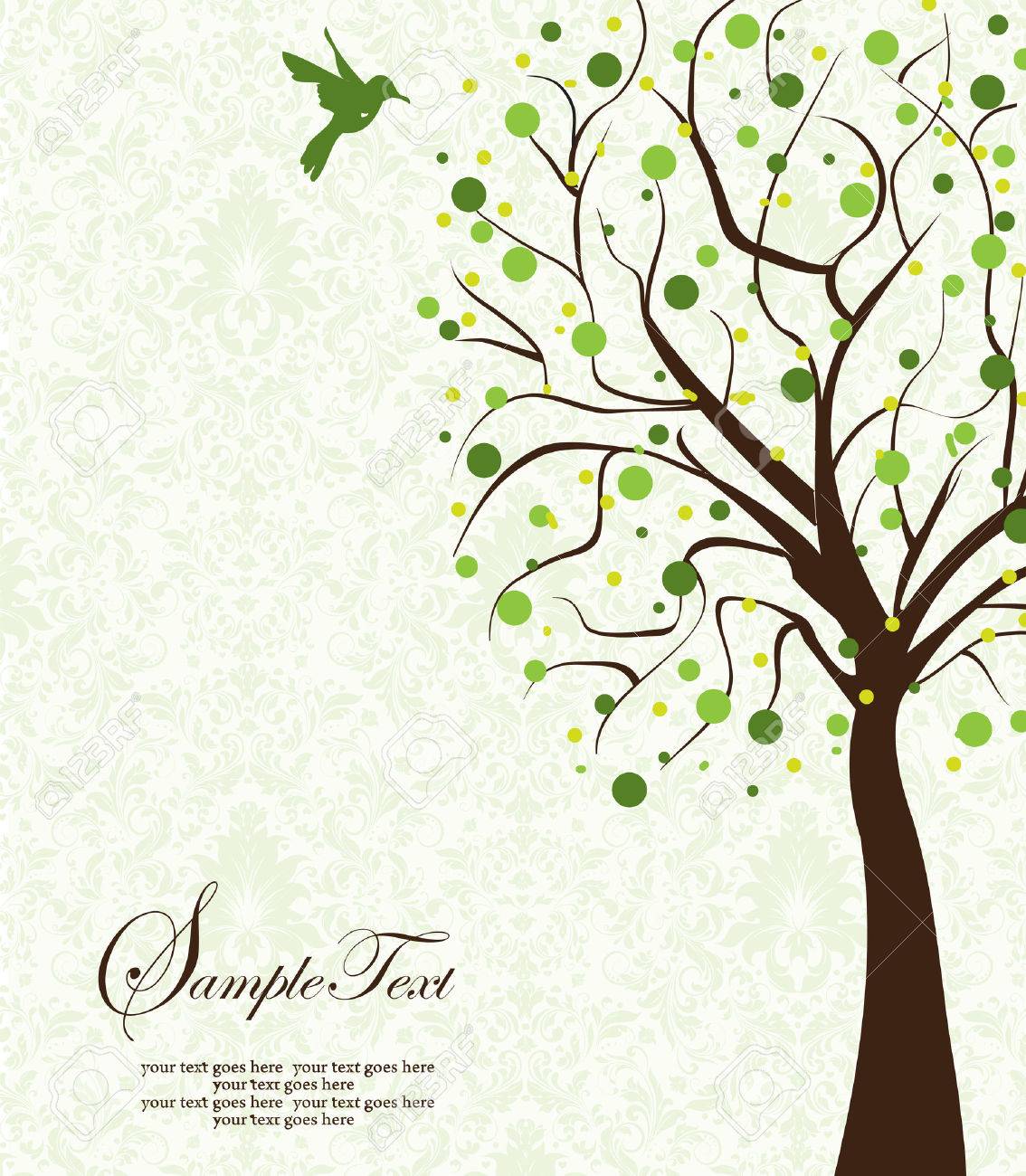 vintage invitation card with