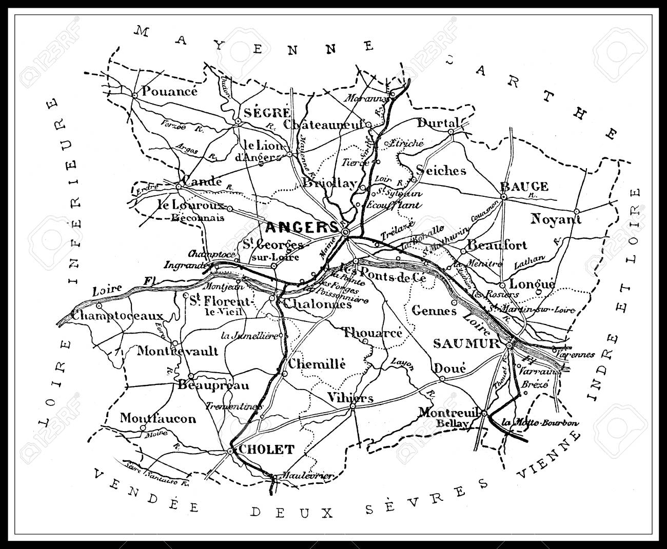 Map Of The Department Of Maine Et Loire Vintage Engraved Illustration Stock Photo Picture And Royalty Free Image Image Map Of The Department Of Maine Et Loire Vintage Engraved Illustration Stock Photo Picture And Royalty Free Image Image