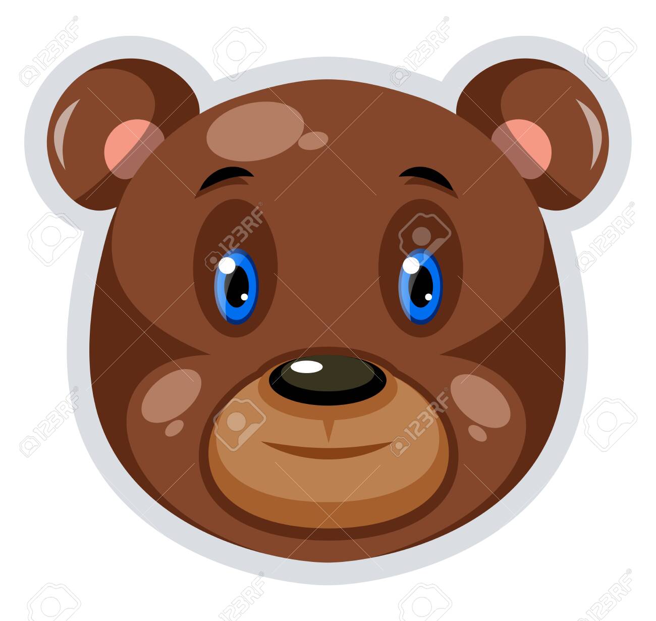 teddy bear with blue eyes