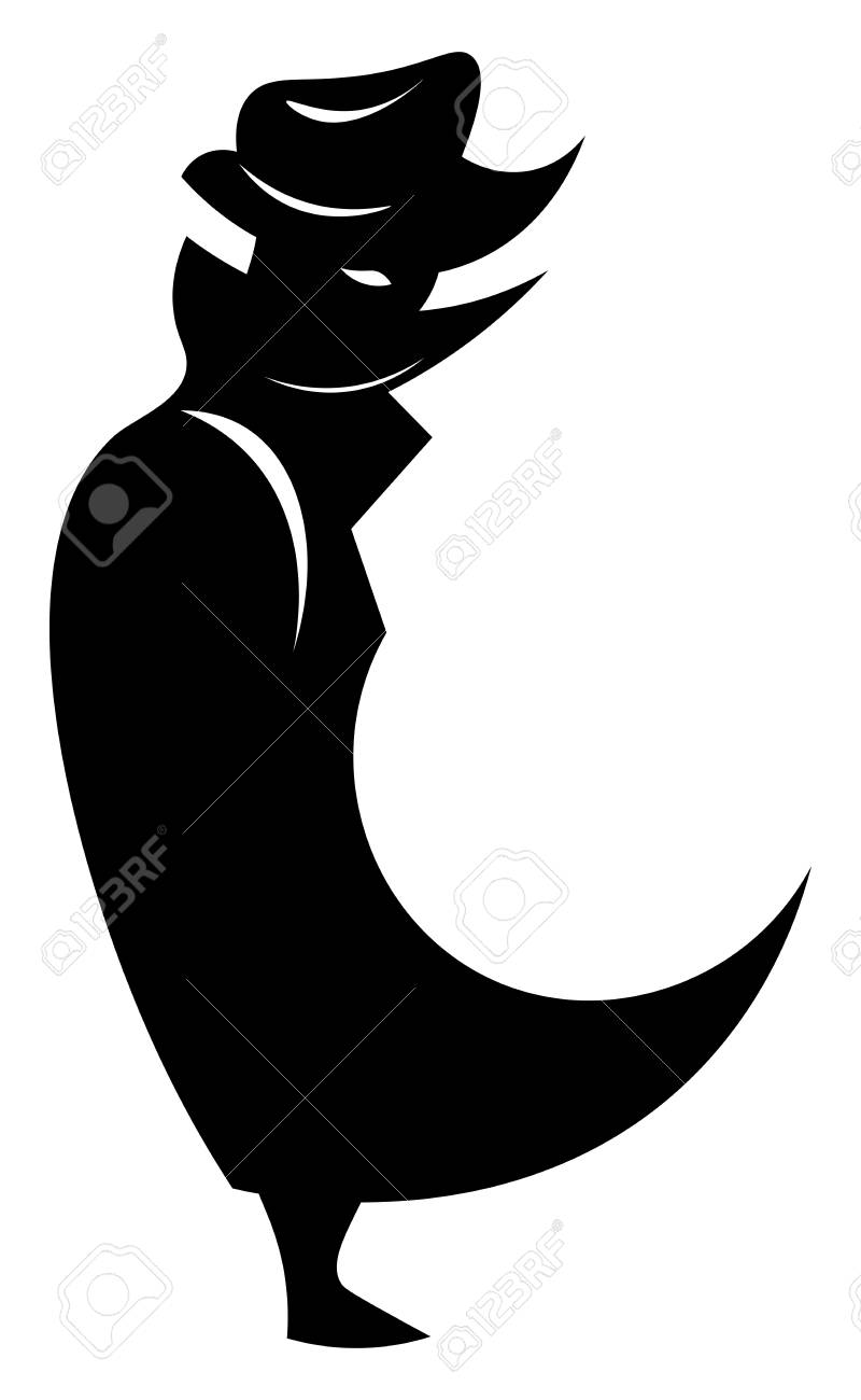 A Man With A Black Coat Black Hat And A Black Shoes Cartoon Royalty Free Cliparts Vectors And Stock Illustration Image 120886588 You can edit any of drawings via our online image editor before downloading. 123rf