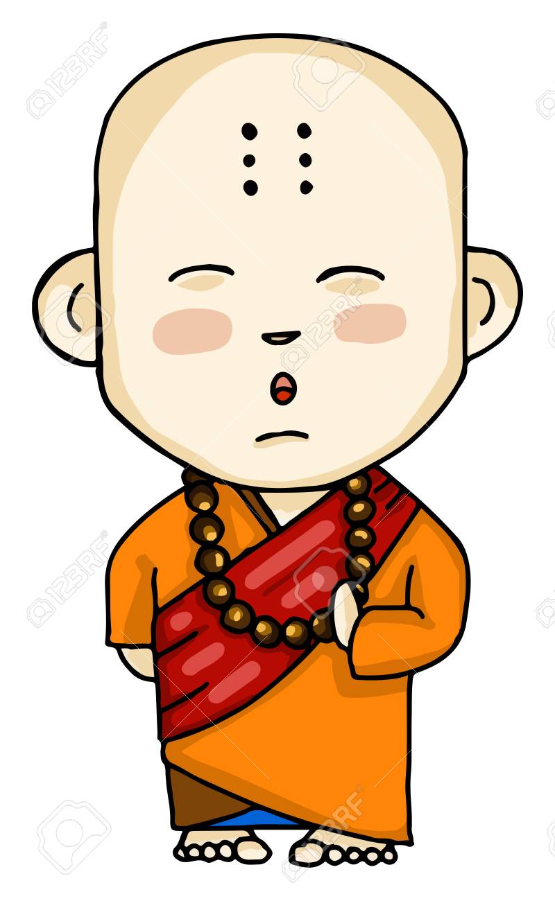 A Buddhist Monk Of Tibetan Or Chinese Descent Vector Color Drawing Royalty Free Cliparts Vectors And Stock Illustration Image 120988663 Drew my main monk man. 123rf com