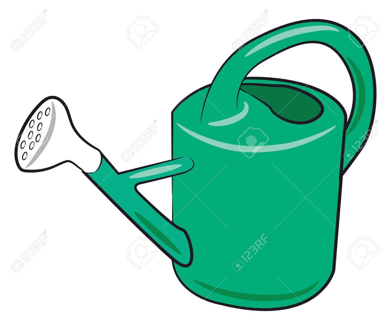 A Green Watering Can In Green Color Known As Regadera In Spanish