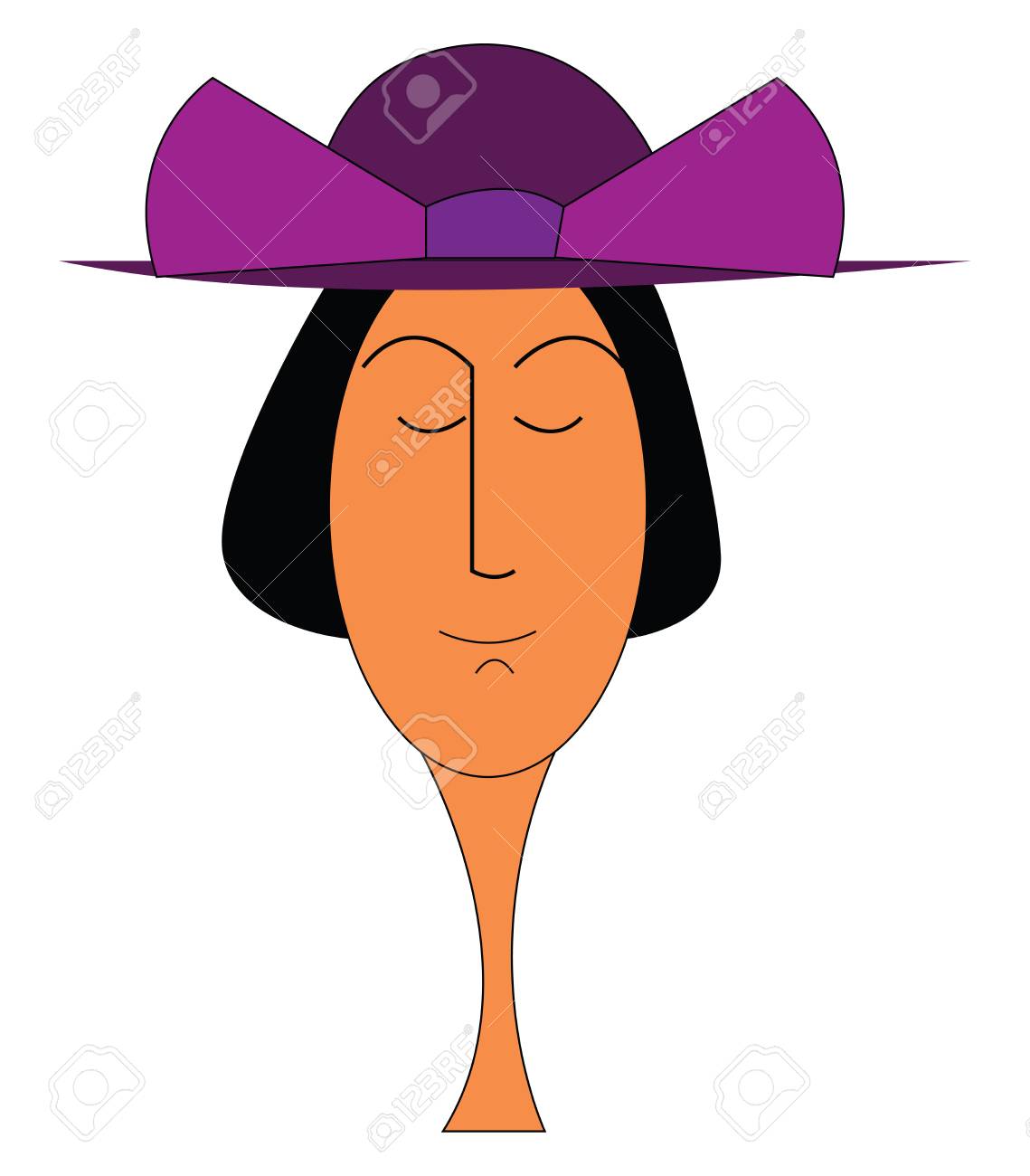 A Lady With Short Black Hair Having Her Eyes Closed Wearing A