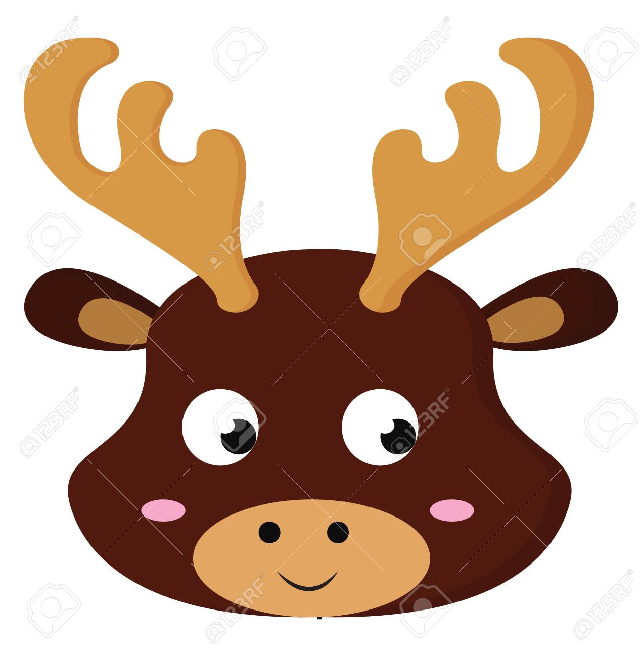 Download Clipart Of The Face Of A Graceful Brown Colored Baby Deer With Royalty Free Cliparts Vectors And Stock Illustration Image 132665428