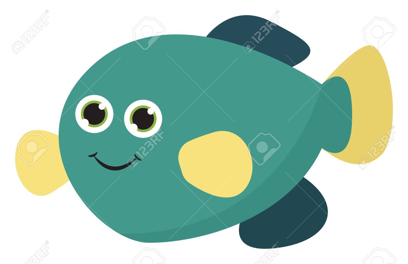 A Small Cute Baby Fish With A Smiling Face Vector Color Drawing Or Illustration Royalty Free Cliparts Vectors And Stock Illustration Image 132671288