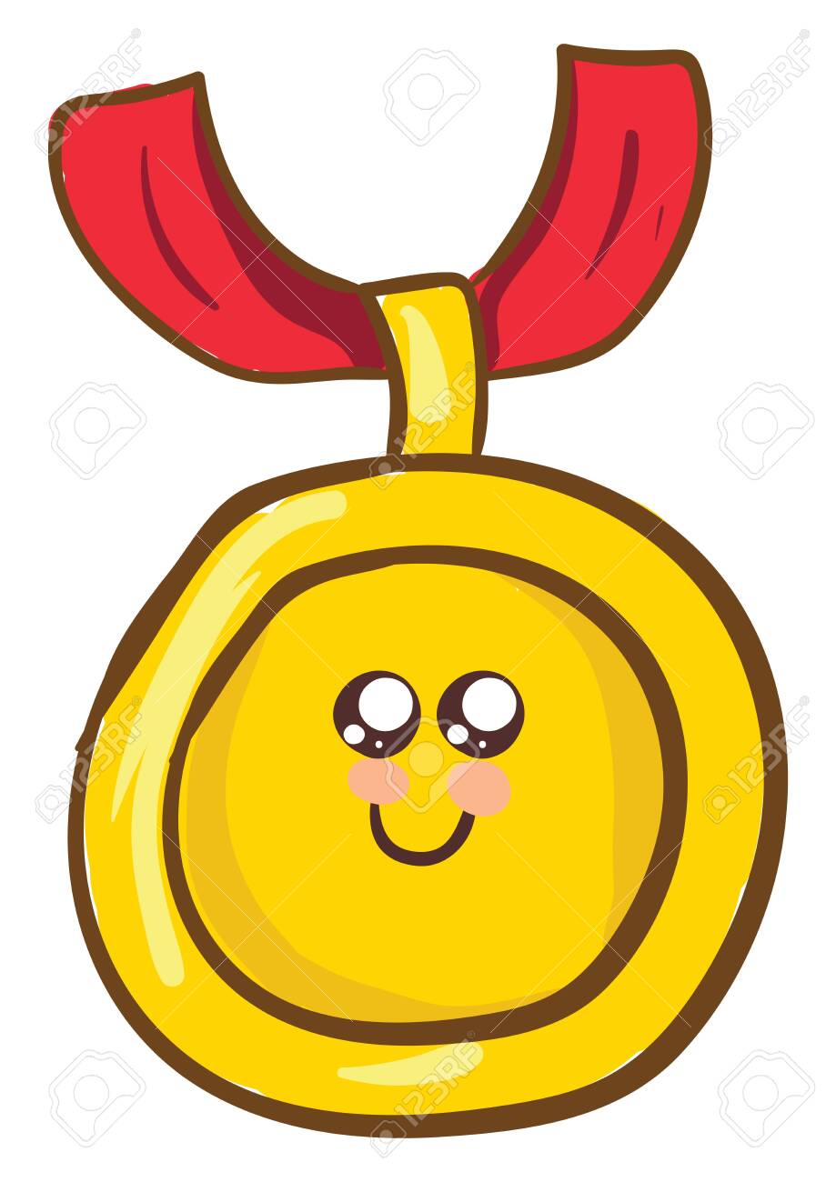 A Cute Gold Medal With A Bright Smile Vector Color Drawing Royalty Free Cliparts Vectors And Stock Illustration Image A Cute Gold Medal With A Bright Smile Vector Color Drawing Royalty Free Cliparts Vectors And Stock Illustration Image