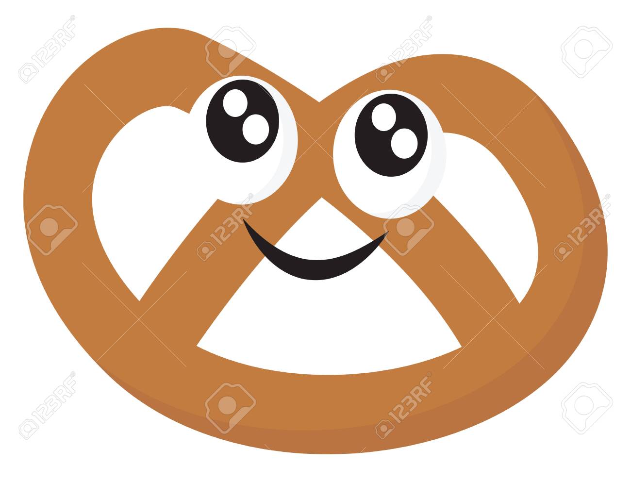 A Brown Pretzel Ready To Be Eaten Vector Color Drawing Or Illustration Royalty Free Cliparts Vectors And Stock Illustration Image 132774742