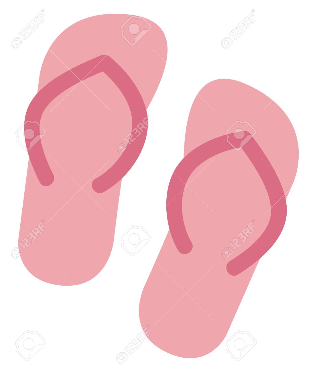 pink and white slippers