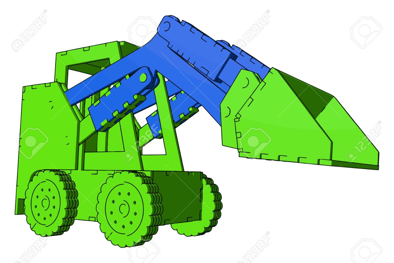 green excavator toy