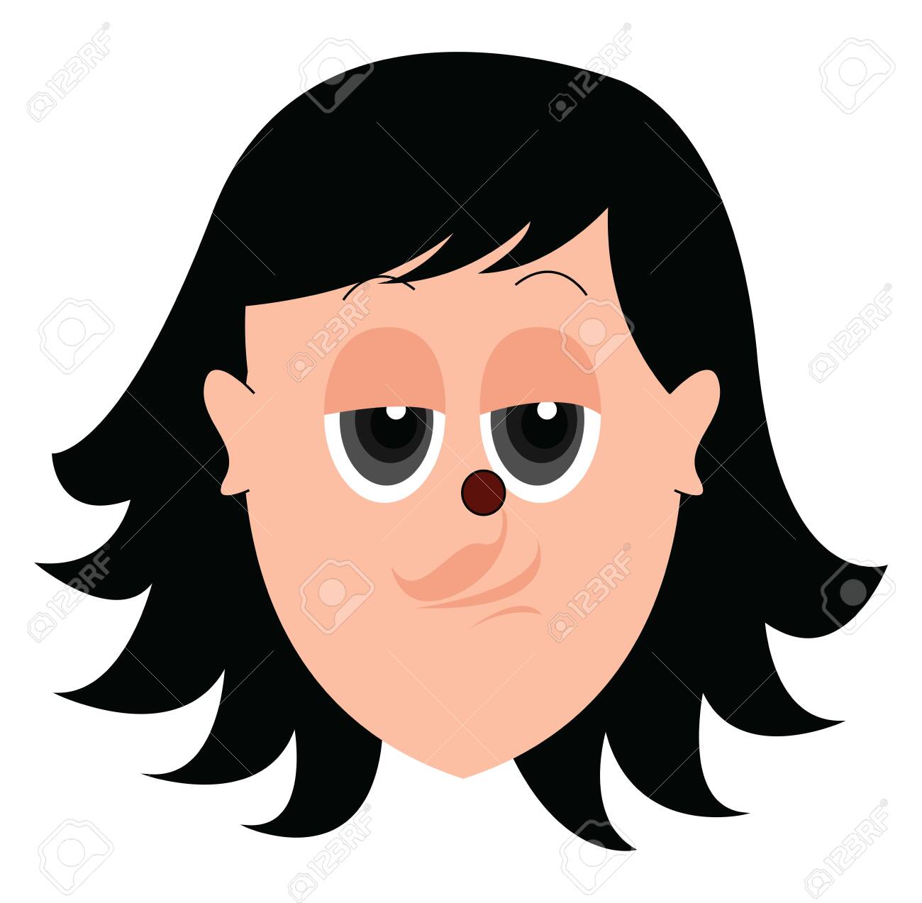 흰색 바탕에 못생긴 여자 일러스트 벡터 로열티 무료 사진, 그림, 이미지 그리고 스톡포토그래피. Image 132940145