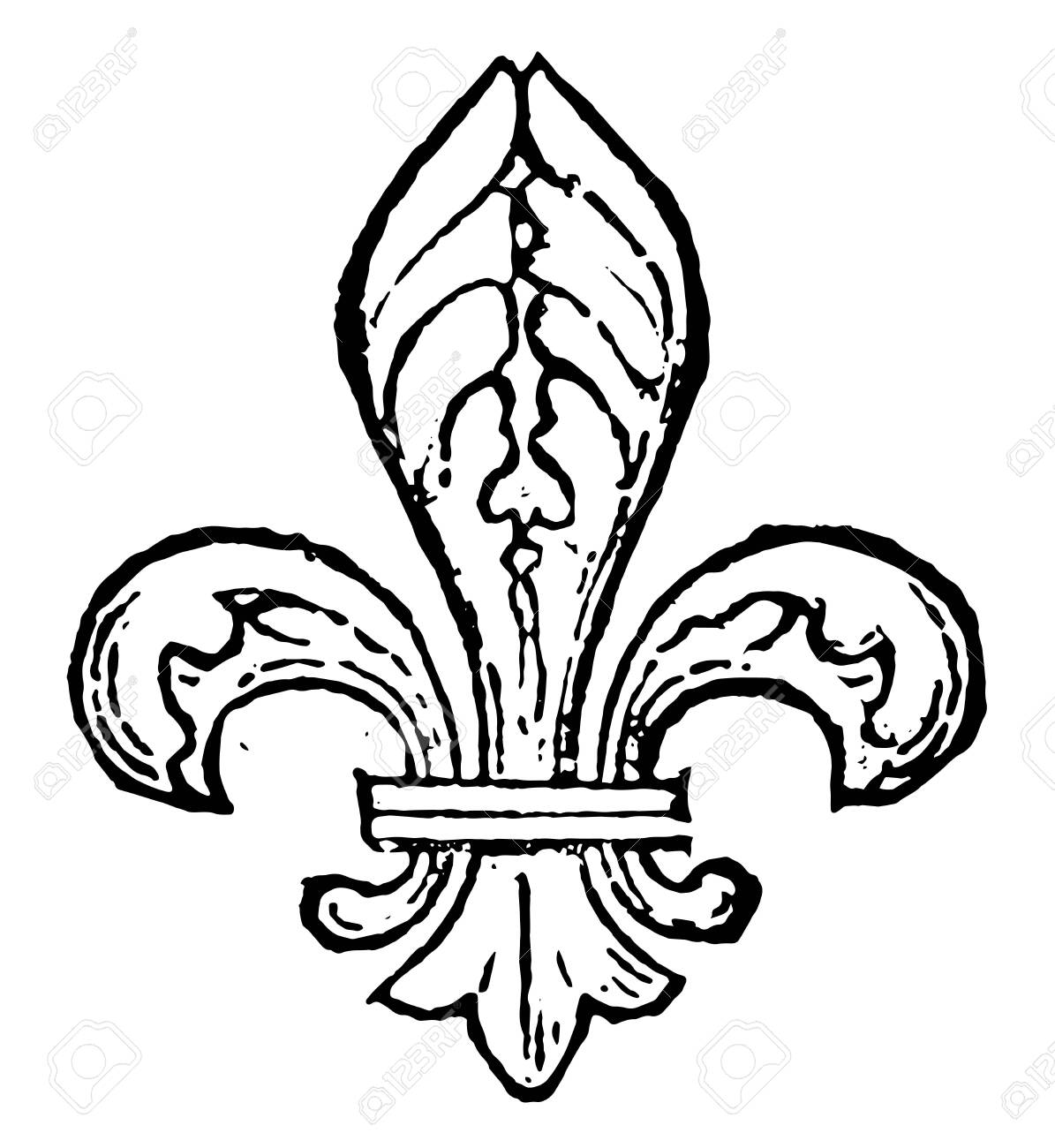 Fleur De Lis Are Often Seen As A Stylized Lily Vintage Line Royalty Free Cliparts Vectors And Stock Illustration Image