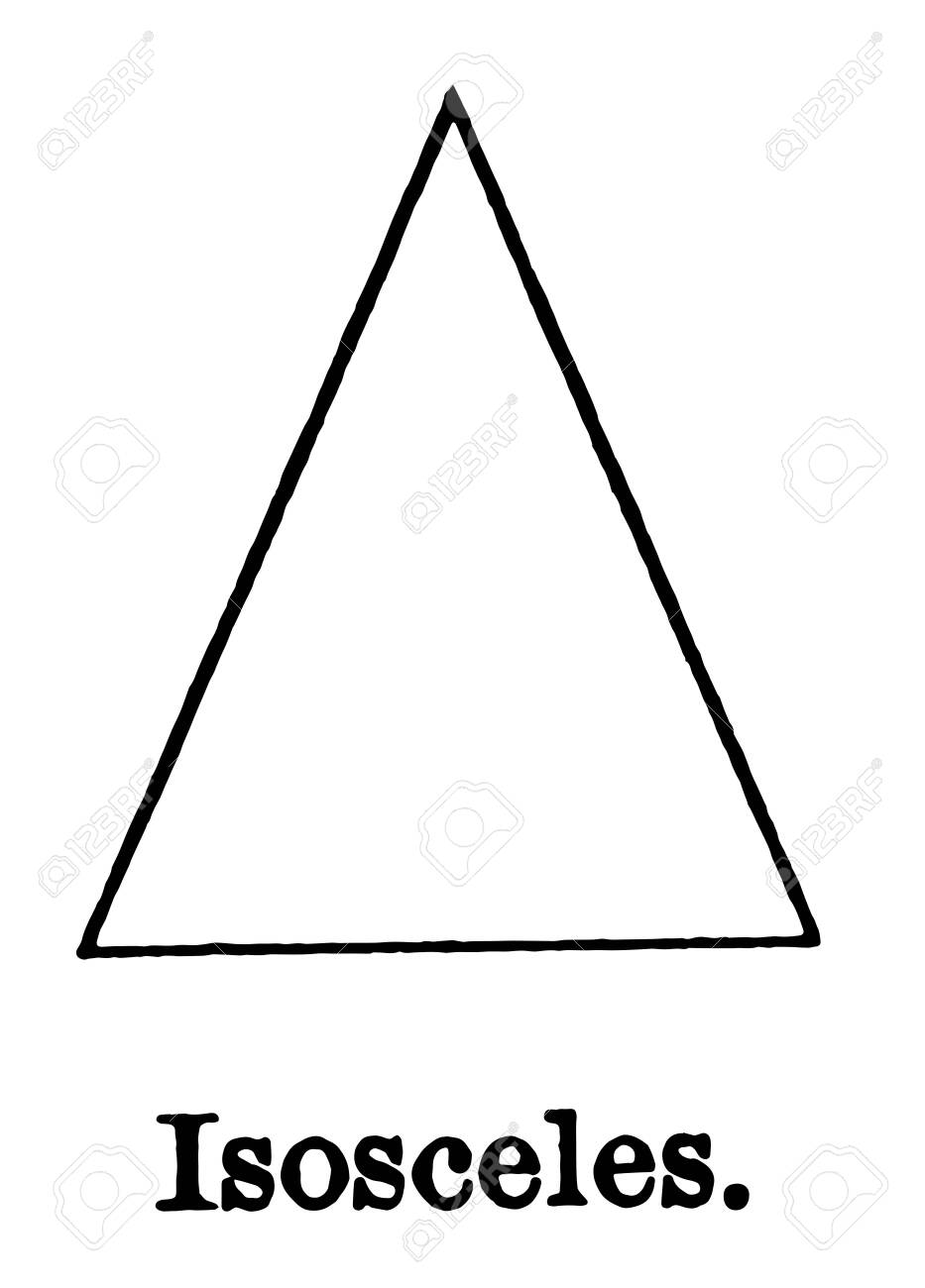 Triangle Isocèle L'image Du Triangle Isocèle. Les Deux Côtés De Ce Triangle Sont Les Mêmes, Vintage Dessin Au Trait Ou Illustration De Gravure. Clip Art Libres De Droits, Svg, Vecteurs Et Illustration. Image 132901642