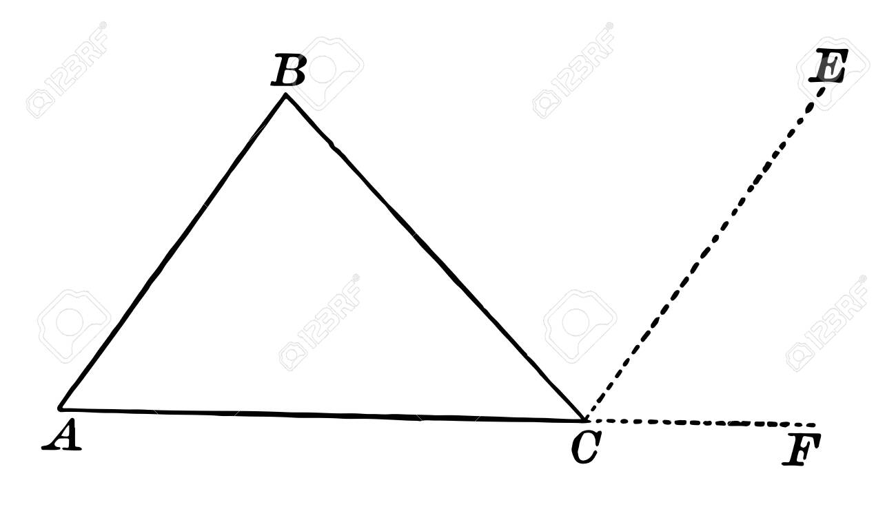 The Image Showing A Triangle Abc With An Outside Dotted Line Royalty Free Cliparts Vectors And Stock Illustration Image 132939653