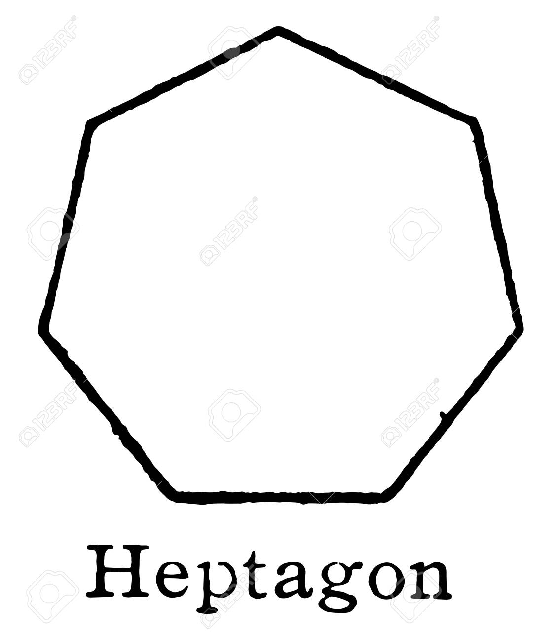A Heptagon Is A Polygon With Seven Sides And Seven Angles All Royalty Free Cliparts Vectors And Stock Illustration Image