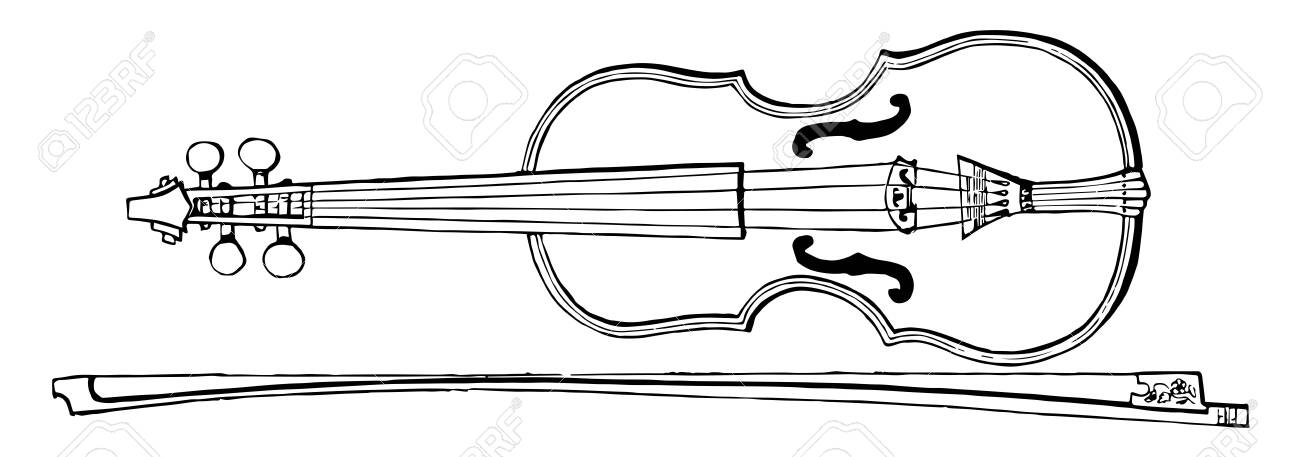 Violin And Bow Is Part Of The Bowed String Family, Vintage Line Drawing Or  Engraving Illustration. Royalty Free SVG, Cliparts, Vectors, and Stock  Illustration. Image 132977853.