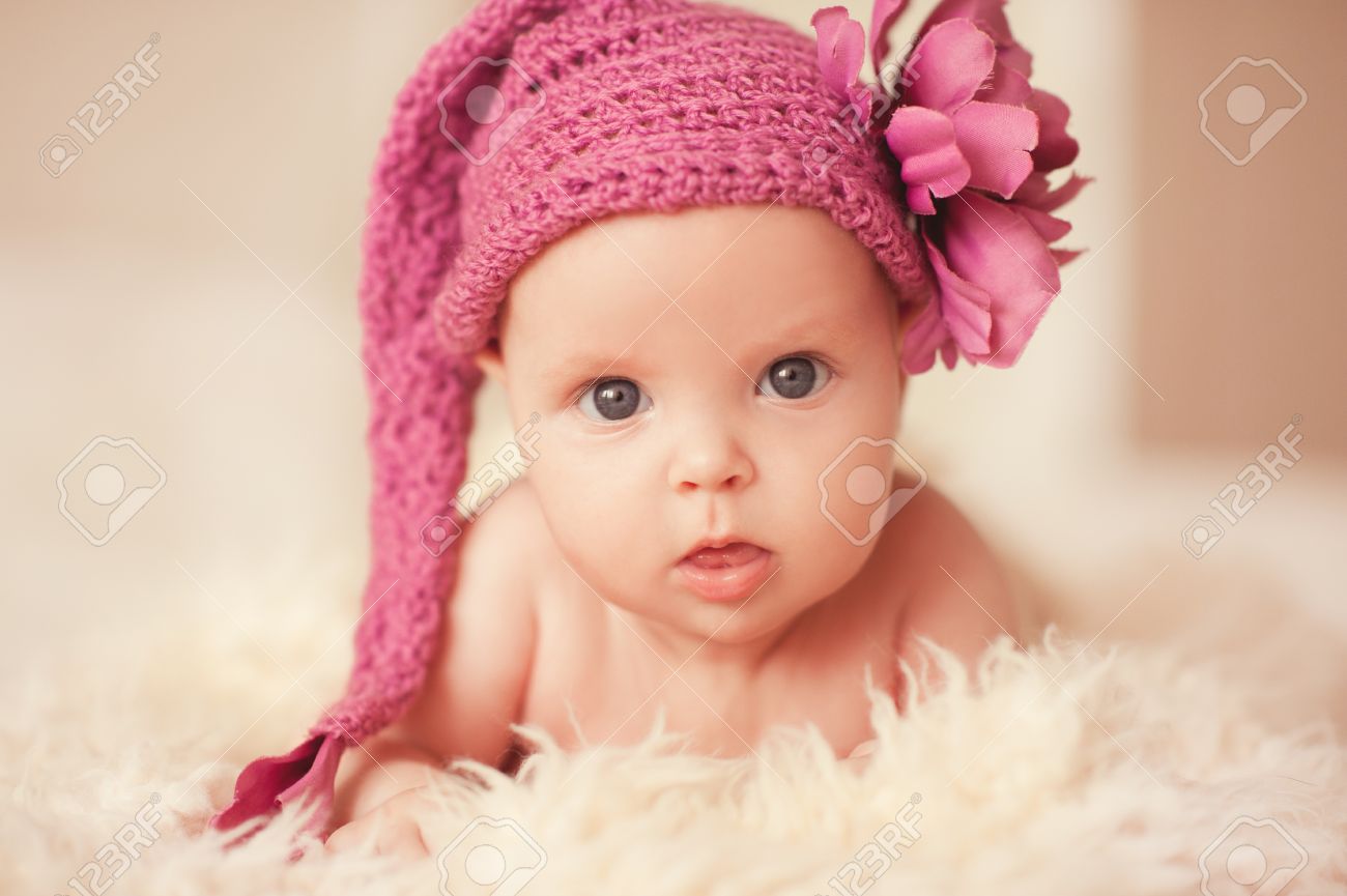 baby girl pink hat