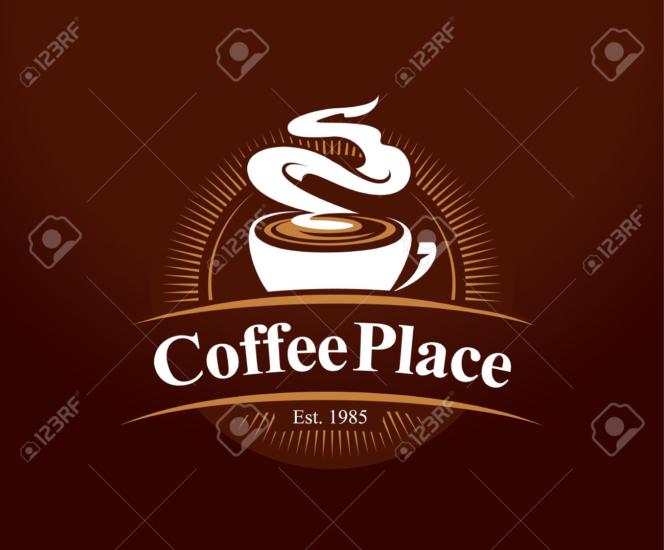 Cafeteria Plantilla De Diseno Del Logotipo Emblema Cafe Retro Vector El Arte Ilustraciones Vectoriales Clip Art Vectorizado Libre De Derechos Image 37926802