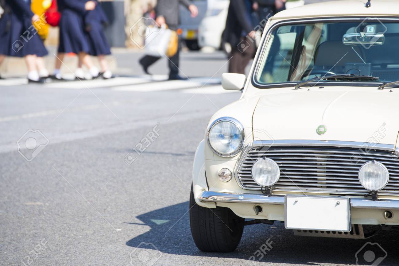 Tokyo Japan February 18 2016 Classic Austin Mini Motor Stock