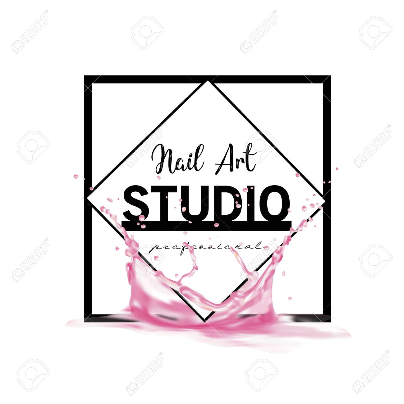 Nail Art Studio Logo Design Template Royalty Free Cliparts Vectors And Stock Illustration Image
