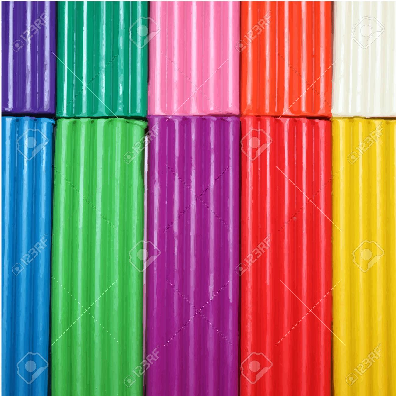 塑像用粘土モデリング カラフルな粘土の背景 ベクトルの図 のイラスト素材 ベクタ Image