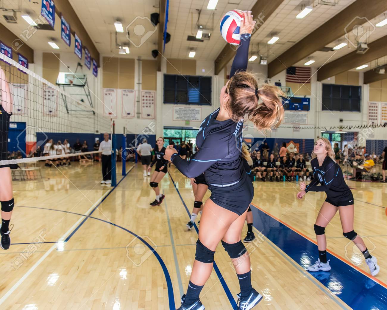Jessie Gomez Of Buena High School S Freshman Sophomore Volleyball Stock Photo Picture And Royalty Free Image Image