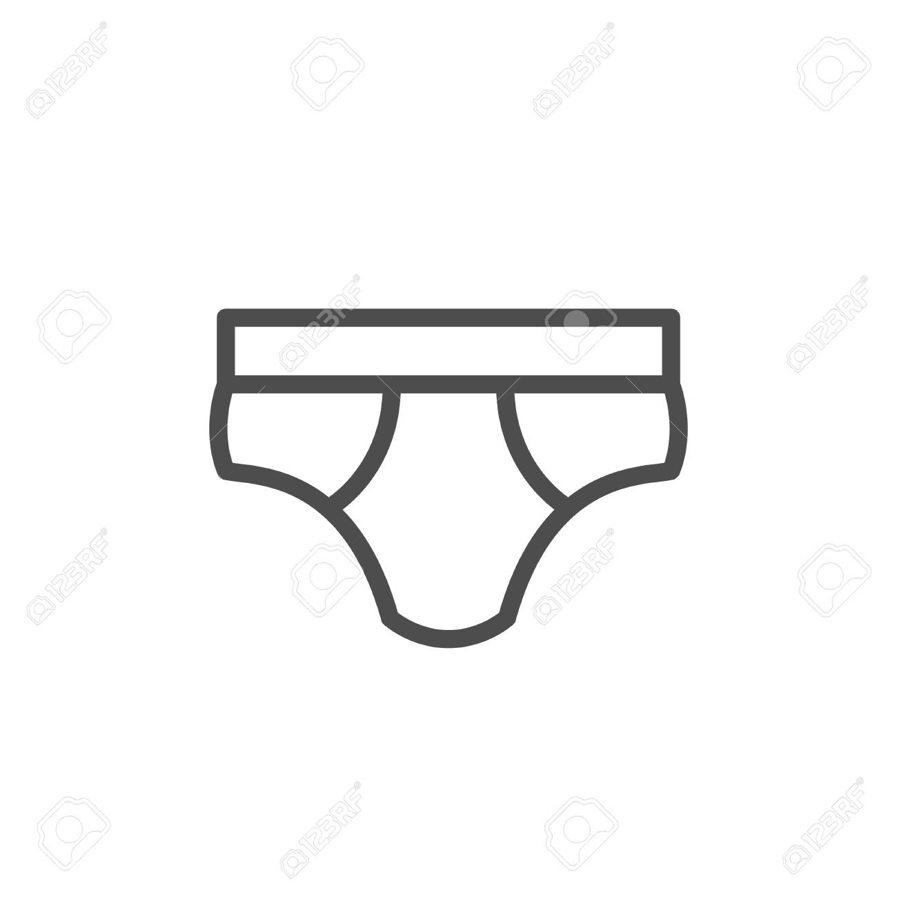 白い背景に隔離された男性のパンツラインアイコン ベクトルイラスト のイラスト素材 ベクタ Image