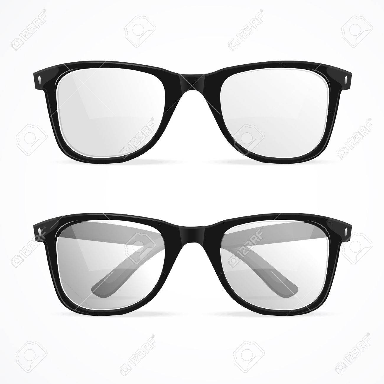 white geek glasses