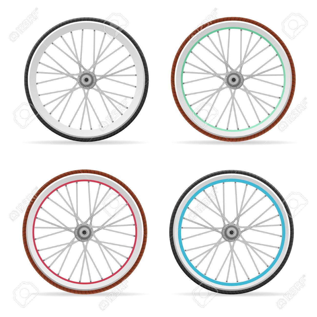 ベクトル図自転車カラフルなホイールとタイヤのセットのイラスト素材 ベクタ Image ベクトル図自転車カラフルなホイールとタイヤのセットのイラスト素材 ベクタ Image
