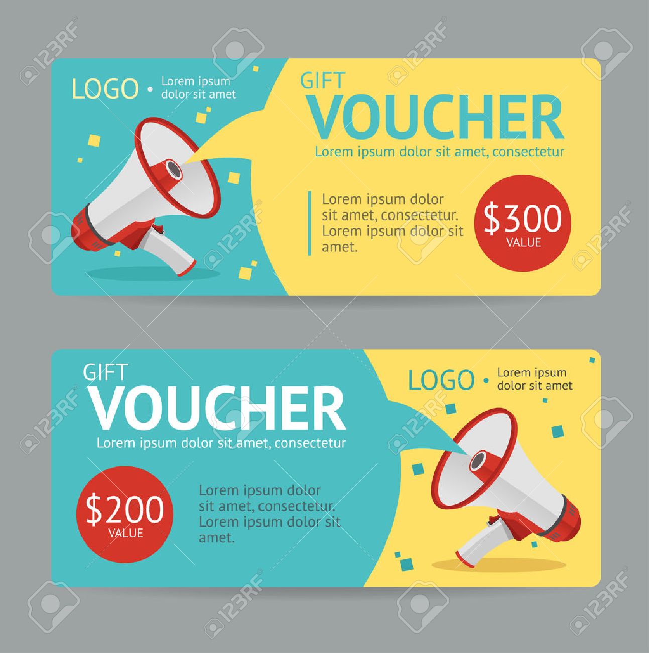 gift voucher template the announcement of the winning vector