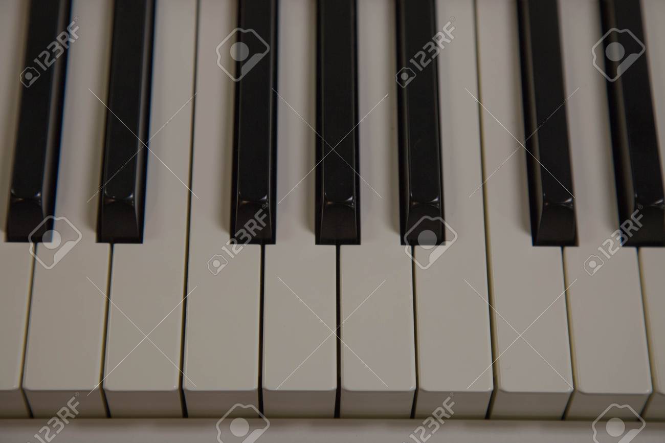 classical white piano keyboard