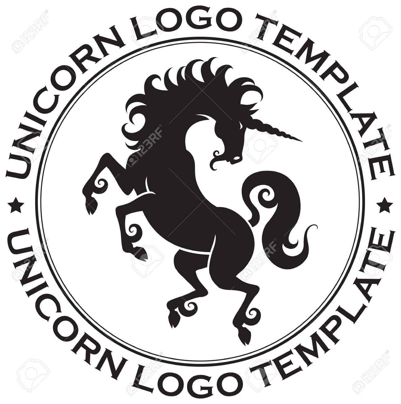 round logo template