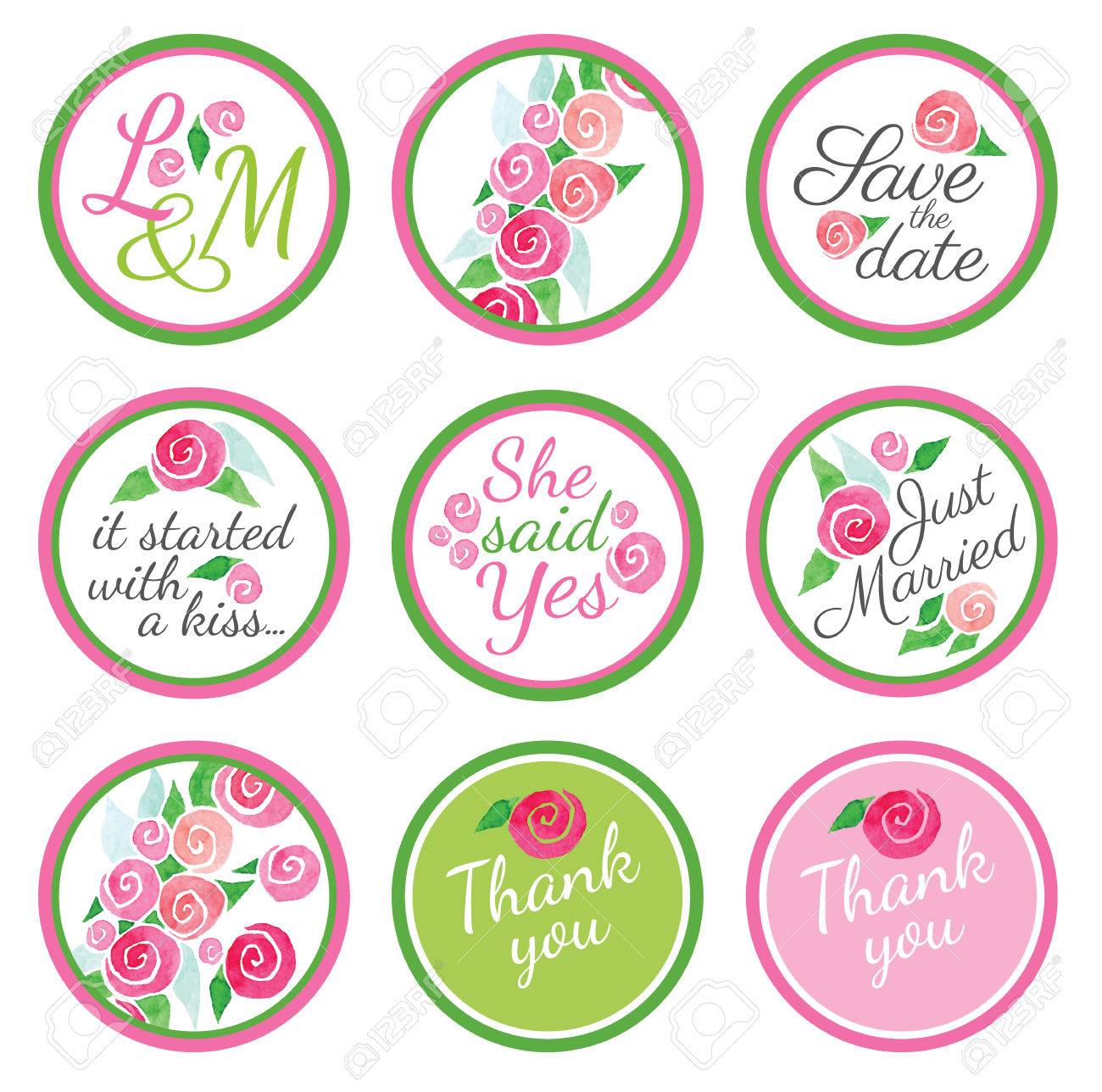 personalized candy sticker labels with rose perfect addition