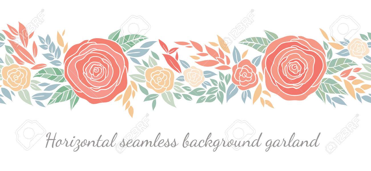 自然ベクター デザイン 花の挿絵や枠線のイラスト素材 ベクタ Image