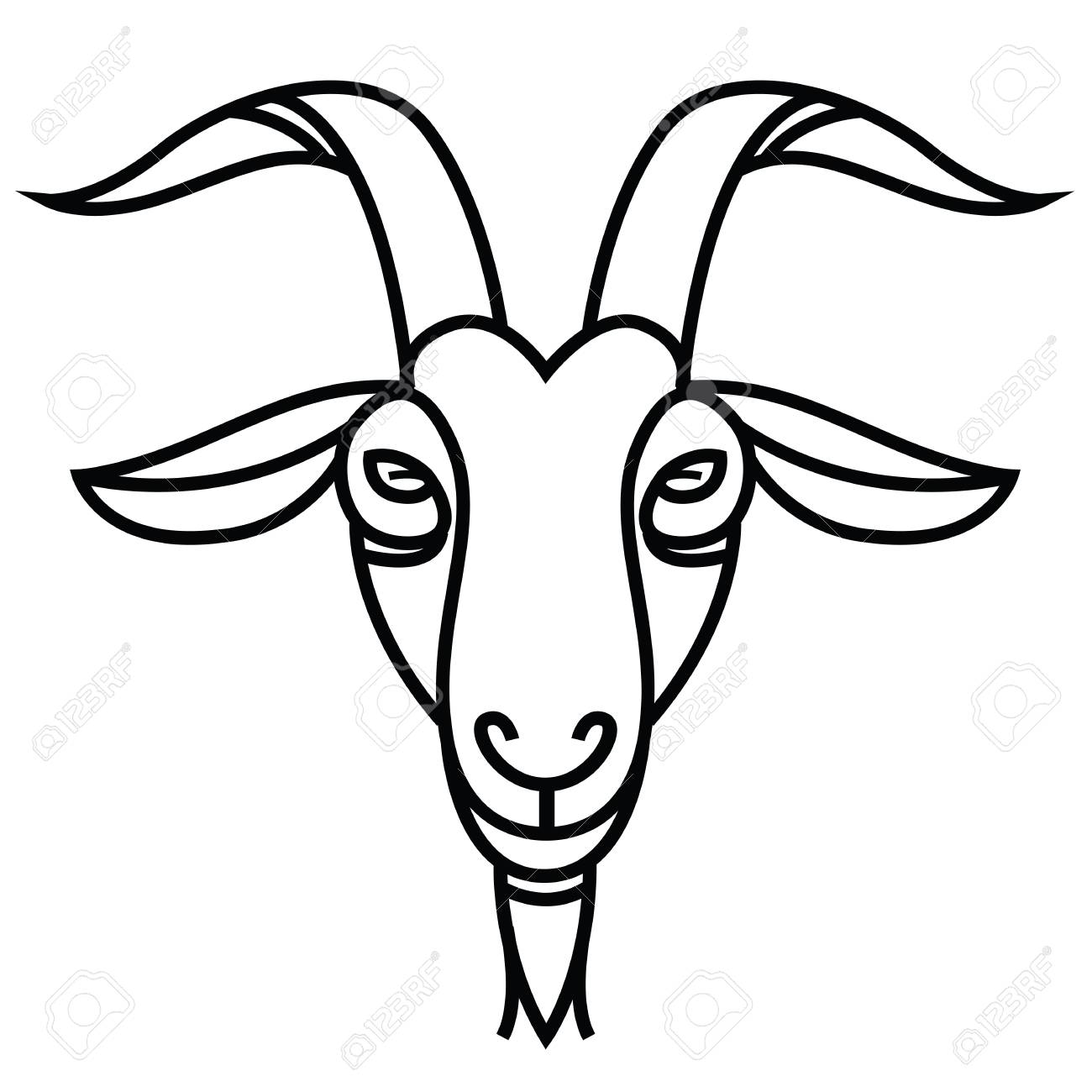 Linear Stylized Drawing Goat S Head For Icon Or Sign Template Royalty Free Cliparts Vectors And Stock Illustration Image 81430820 Linear Stylized Drawing Goat S Head For Icon Or Sign Template Royalty Free Cliparts Vectors And Stock Illustration Image 81430820