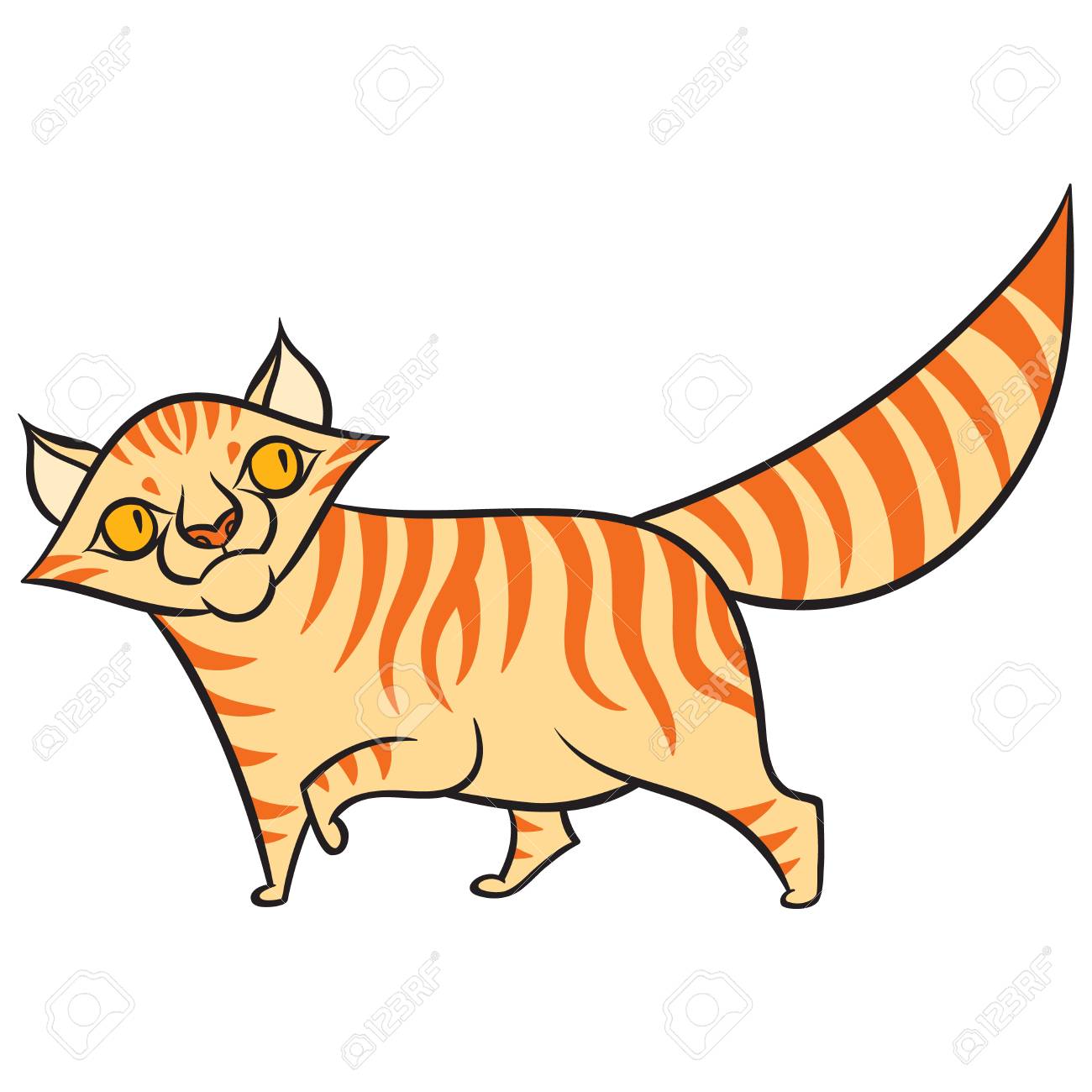 Chat Tigre De Dessin Anime Illustration De Graphiques Vectoriels Clip Art Libres De Droits Vecteurs Et Illustration Image 4555