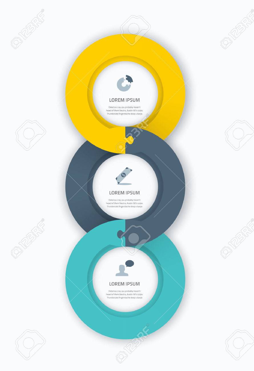 infographic circle timeline web template for business with icons