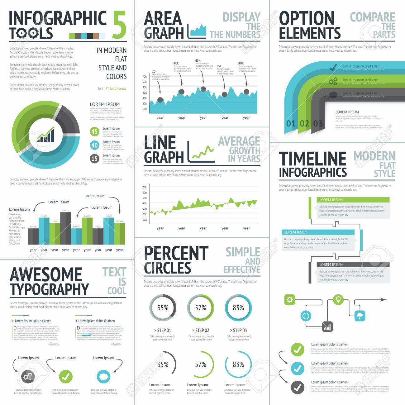 infographic tools and elements to create vector infographics royalty