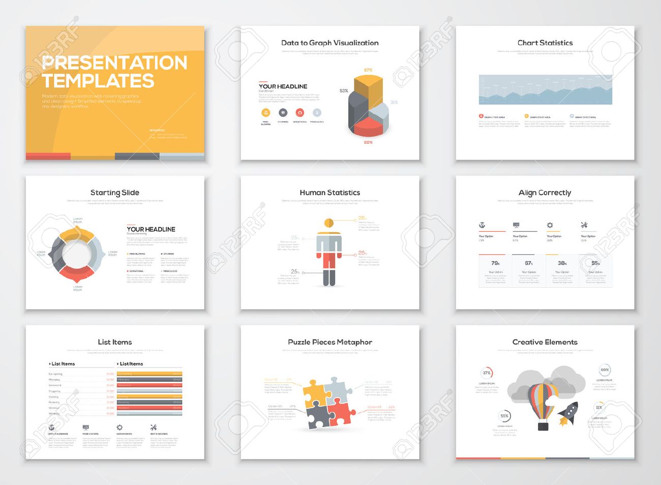 Creative infographics presentation templates and brochures - 36177100 Creative infographics presentation templates and brochures - 36177100