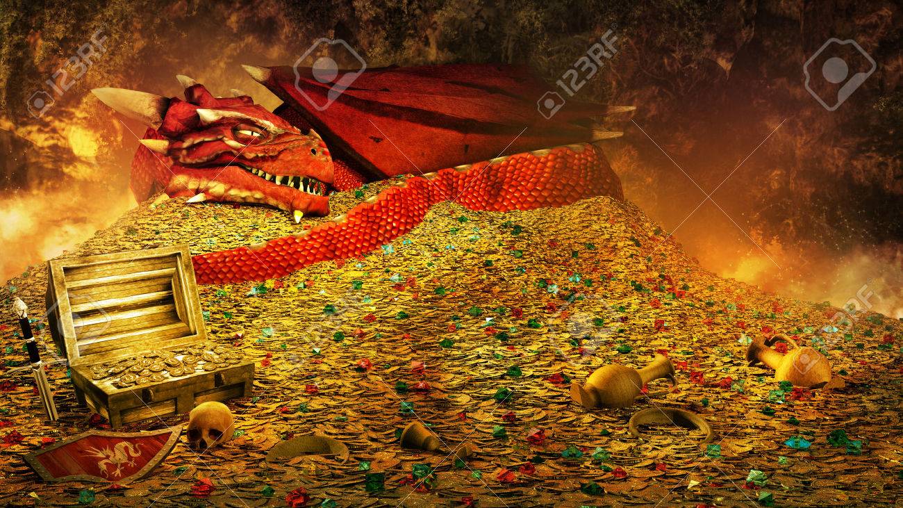 fairytale scene with red