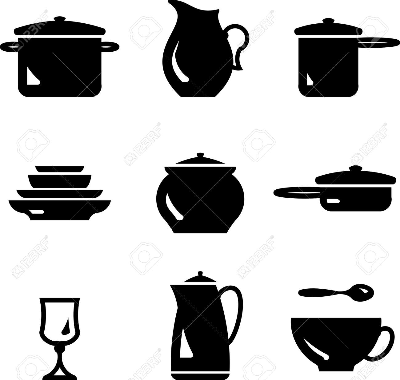 Kitchen Utensils Silhouette Vector Free kitchen utensils – dishware (vector) royalty free cliparts Kitchen Utensils Silhouette Vector Free kitchen utensils – dishware (vector) royalty free cliparts