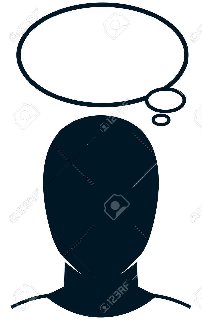 考える人と思った分離雲ベクトル図のイラスト素材 ベクタ Image