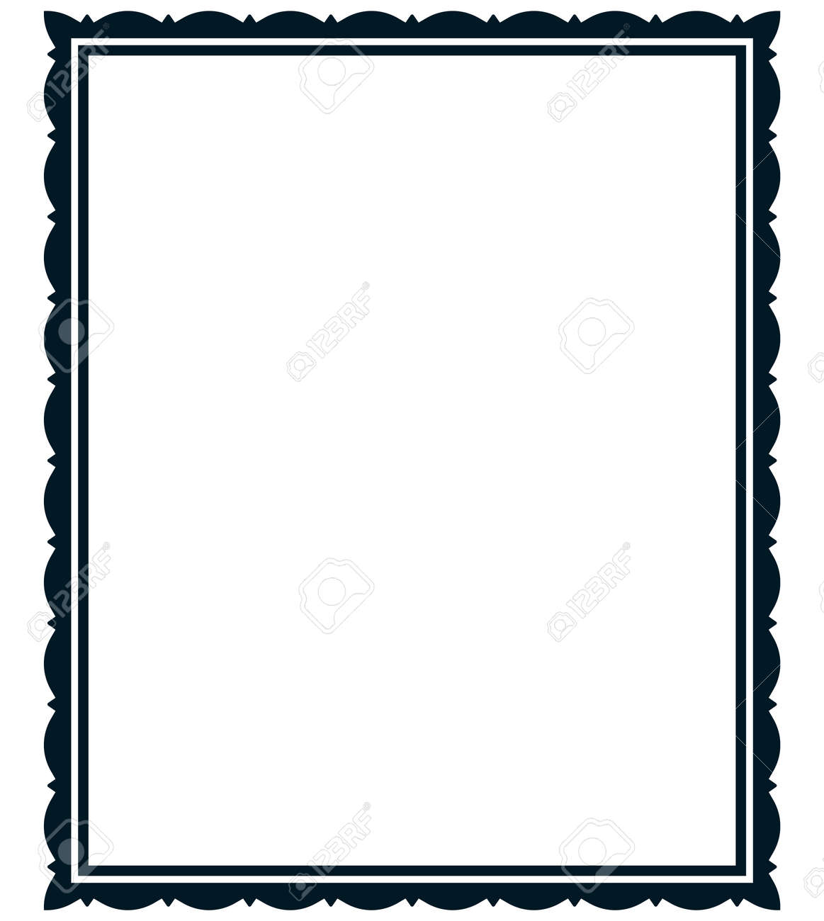 Frame vector vintage. Menu page elegant border. - 43675644 Frame vector vintage. Menu page elegant border. - 43675644